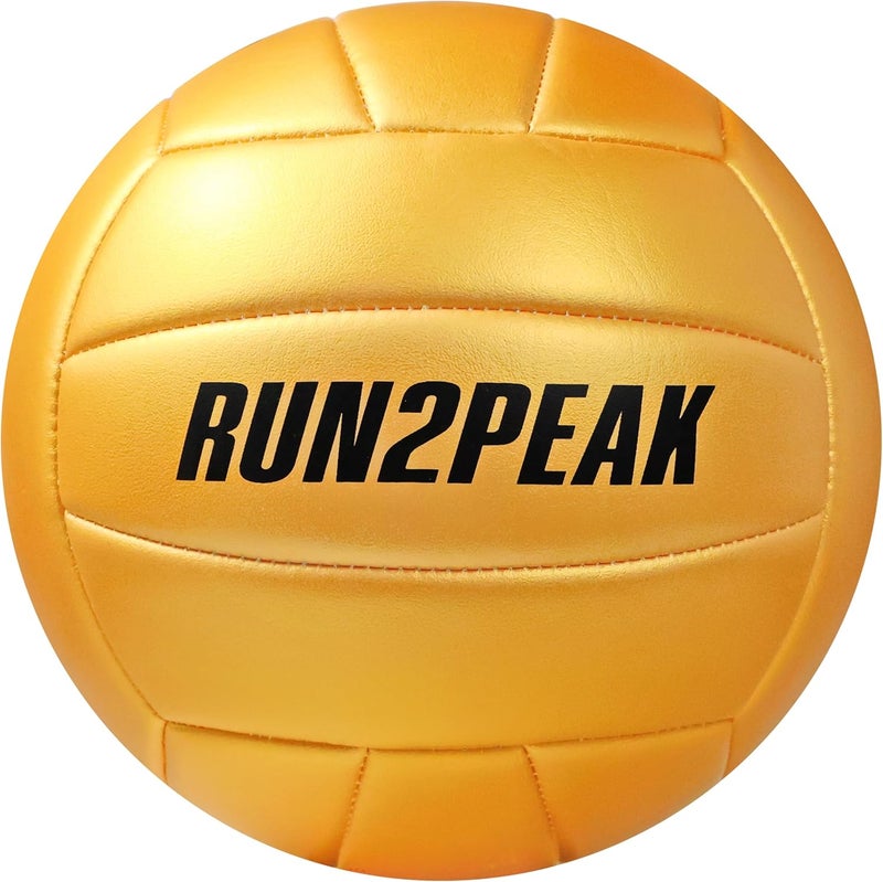 RUN2PEAK Soft Volleyball Ball Official Size 5 Volleyballs for Indoor Outdoor Beach Pool Game Play for Youth Teen Team Beginners Professional PU Leather Training Practice Volley Balls - Image 1